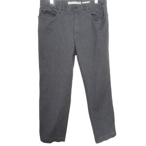 Jones New York Jeans Womens 14 Charcoal Gray Stretch‎ Straight Leg Denim Pants
